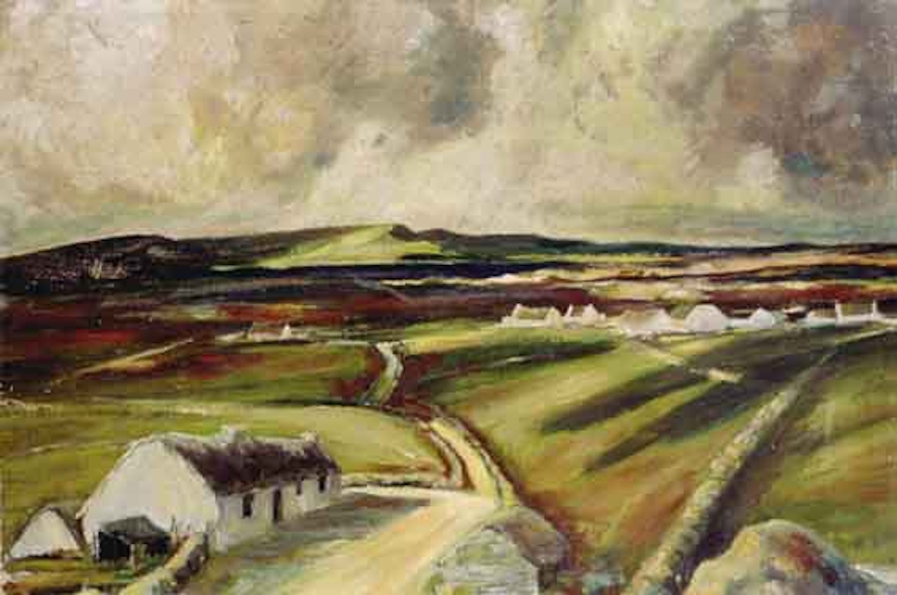 LANDSCAPE WITH COTTAGES by Daniel O'Neill