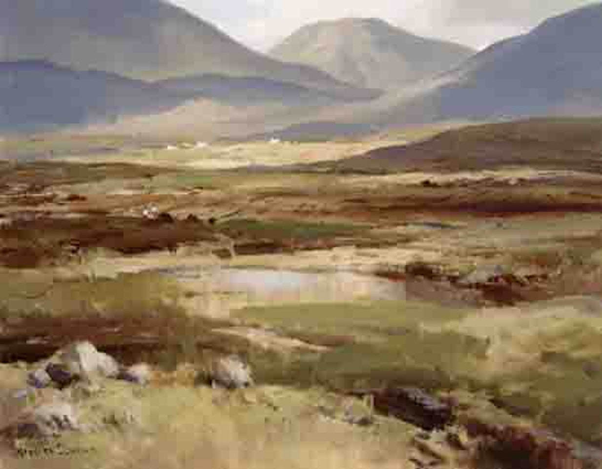 LANDSCAPE, INAGH VALLEY, CONNEMARA by Maurice Canning Wilks