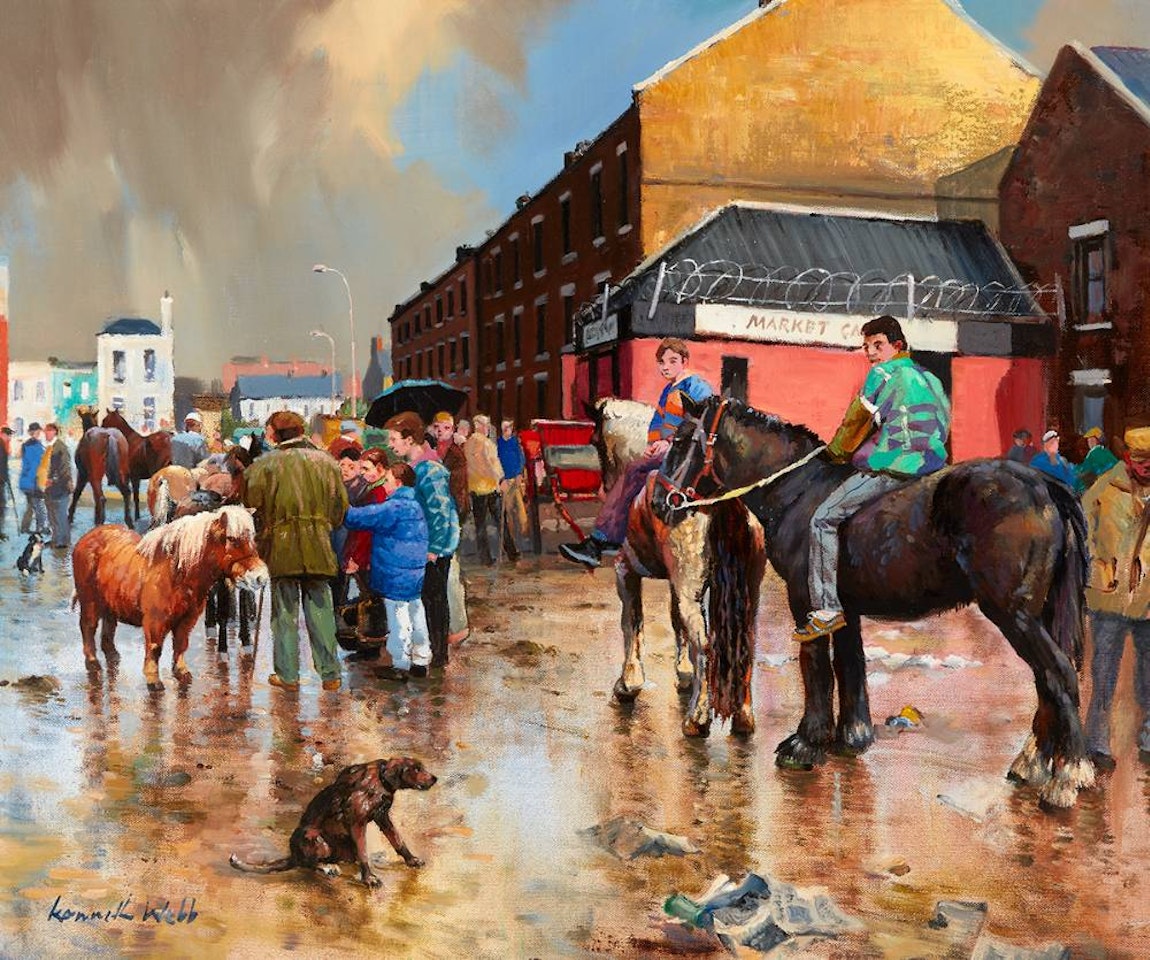 SMITHFIELD AFTER THE RAIN, DUBLIN by Kenneth Webb