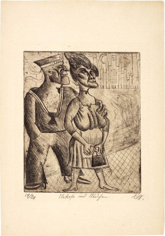 Matrose und Mädchen (K. 13) by Otto Dix