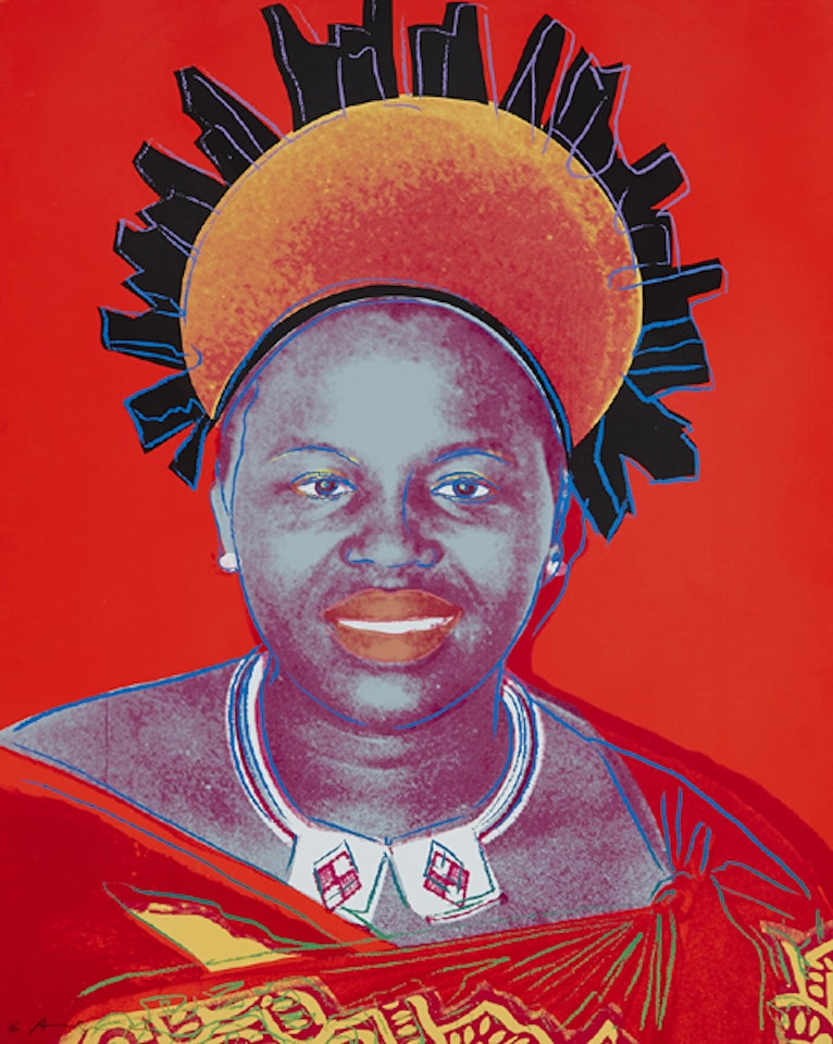 QUEEN NTOMBI TWALA OF SWAZILAND [FROM REIGNING QUEENS SERIES] by Andy Warhol