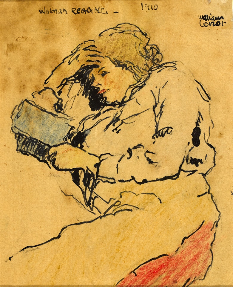 WOMAN READING by William Conor