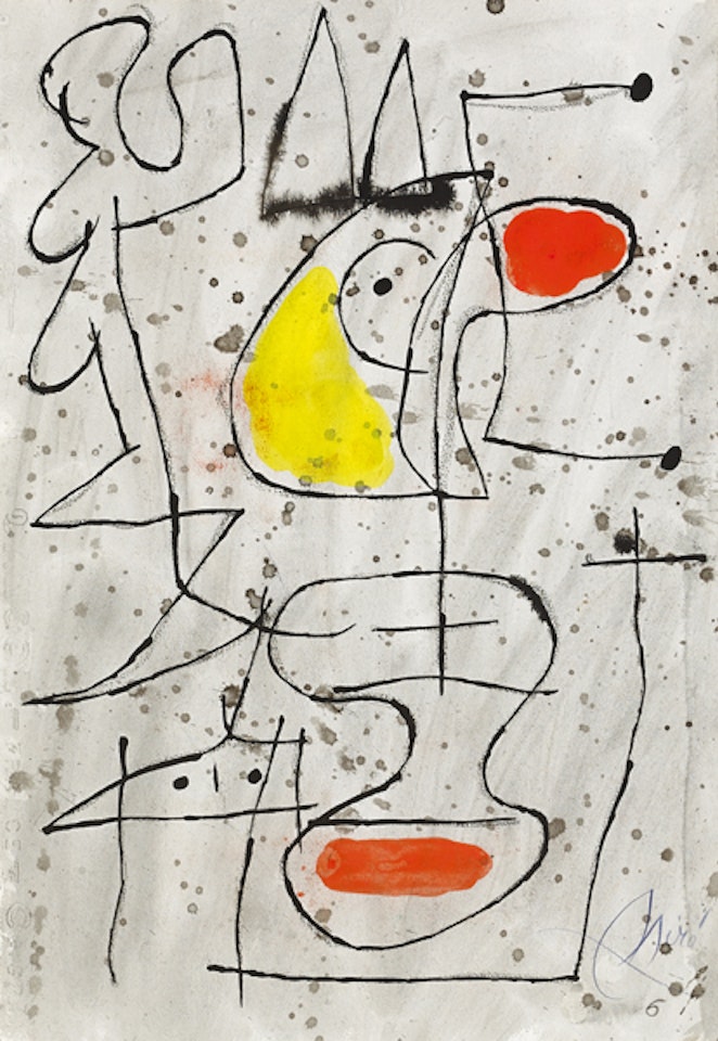 LE COURTISAN GROTESQUE (NO. 6) by Joan Miró
