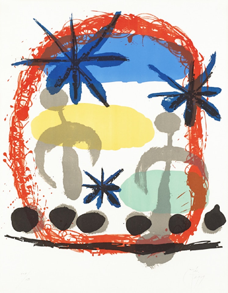 AFFICHE DE L"EXPOSITION CONSTELLATIONS by Joan Miró