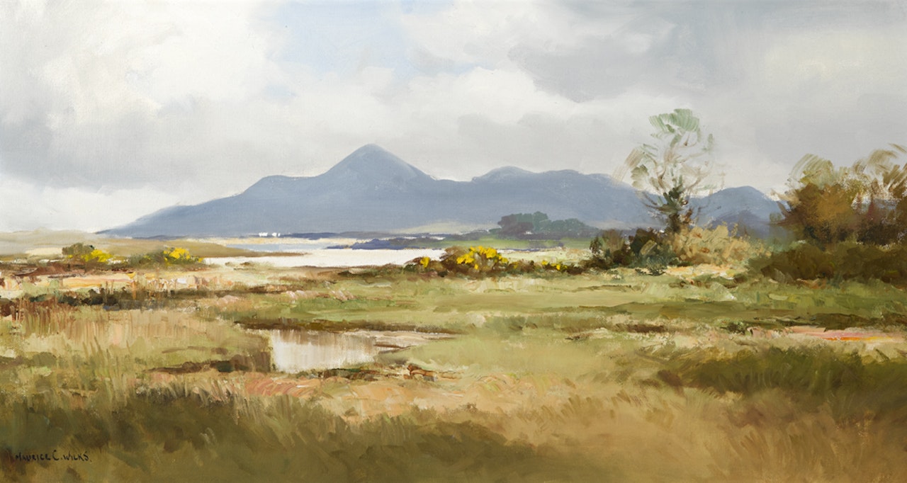 MOURNE MOUNTAINS FROM BALLYKINLER ROAD, COUNTY DOWN by Maurice Canning Wilks