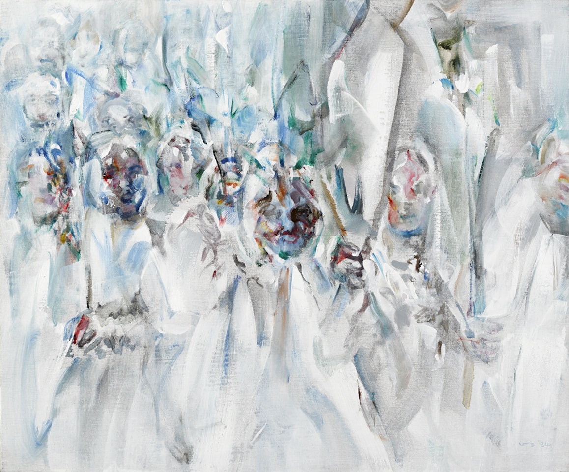 STUDY FOR RIVERRUN: PROCESSION WITH LILIES by Louis Le Brocquy