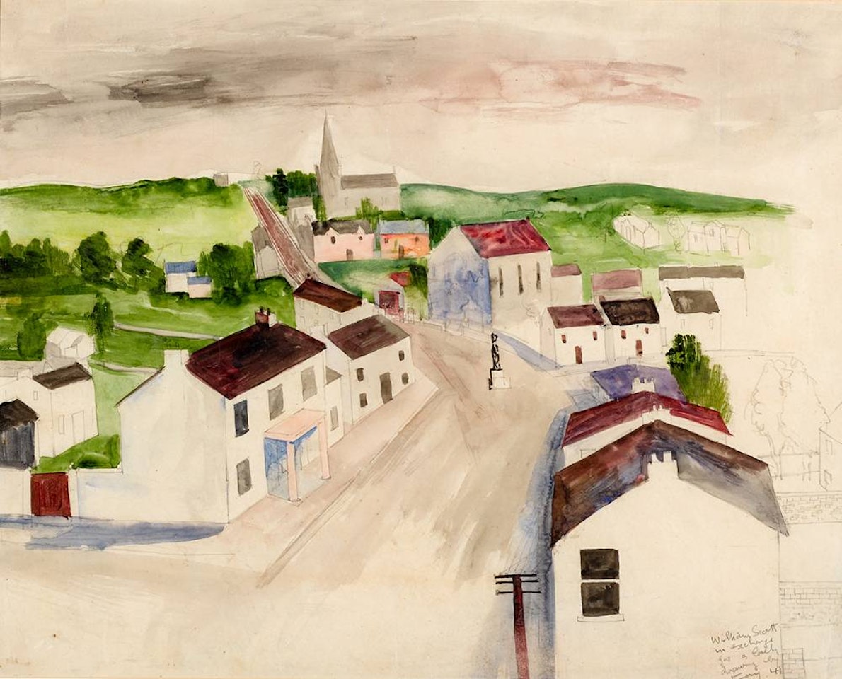 VIEW OF AN ULSTER VILLAGE by William Scott