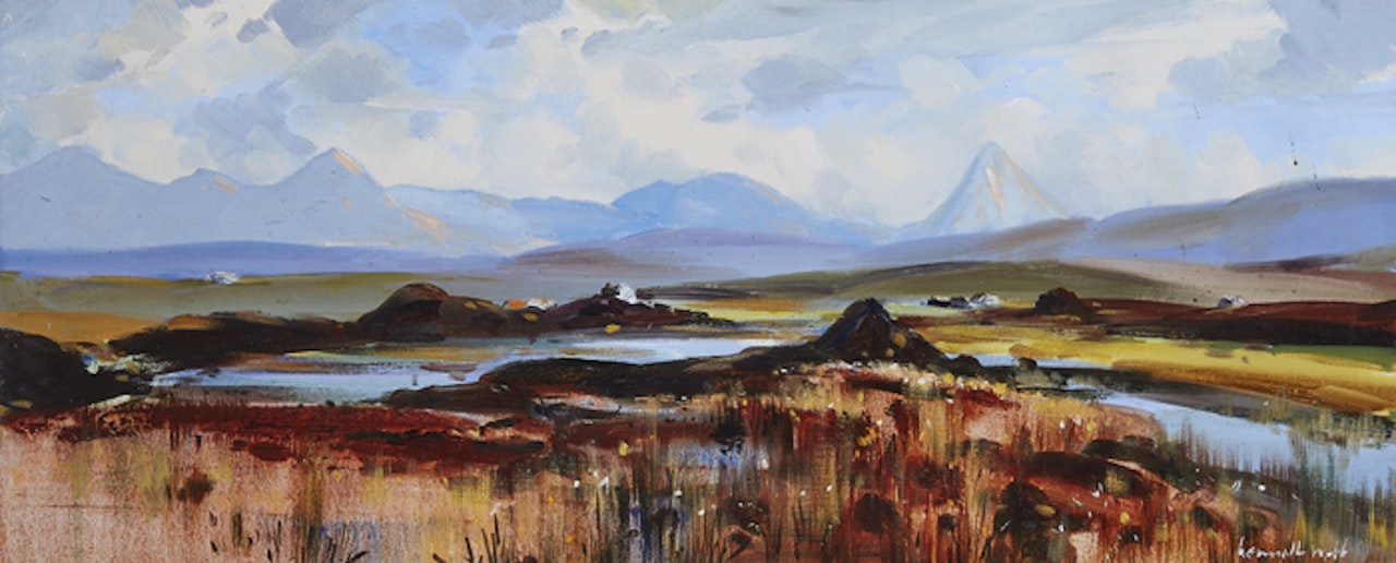 BOG LANDSCAPE, DONEGAL (MUCKISH AND ERRIGAL) by Kenneth Webb