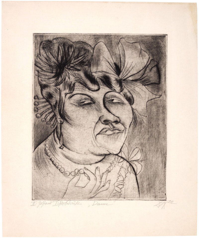 Dame (K. 19II) by Otto Dix