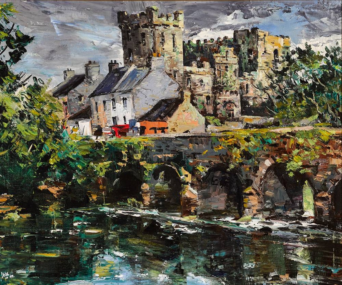BRIDGE AND CASTLE, MACROOM, COUNTY CORK by Kenneth Webb