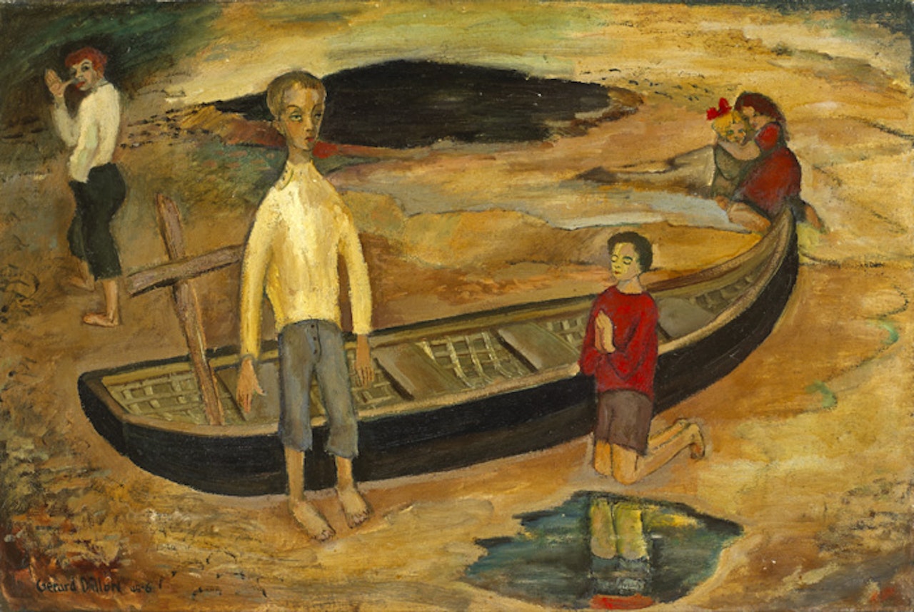 LITTLE BOY PLAYING AT GOD by Gerard Dillon
