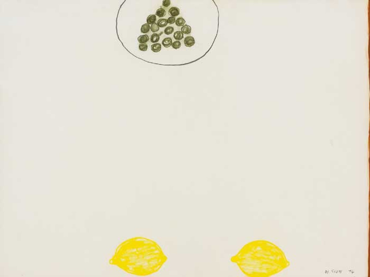 TWO LEMONS AND GRAPES by William Scott