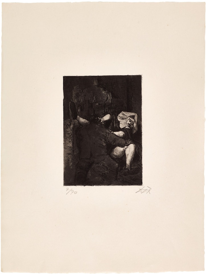 Soldat und Nonne (Vergewaltigung) (K. 120) by Otto Dix