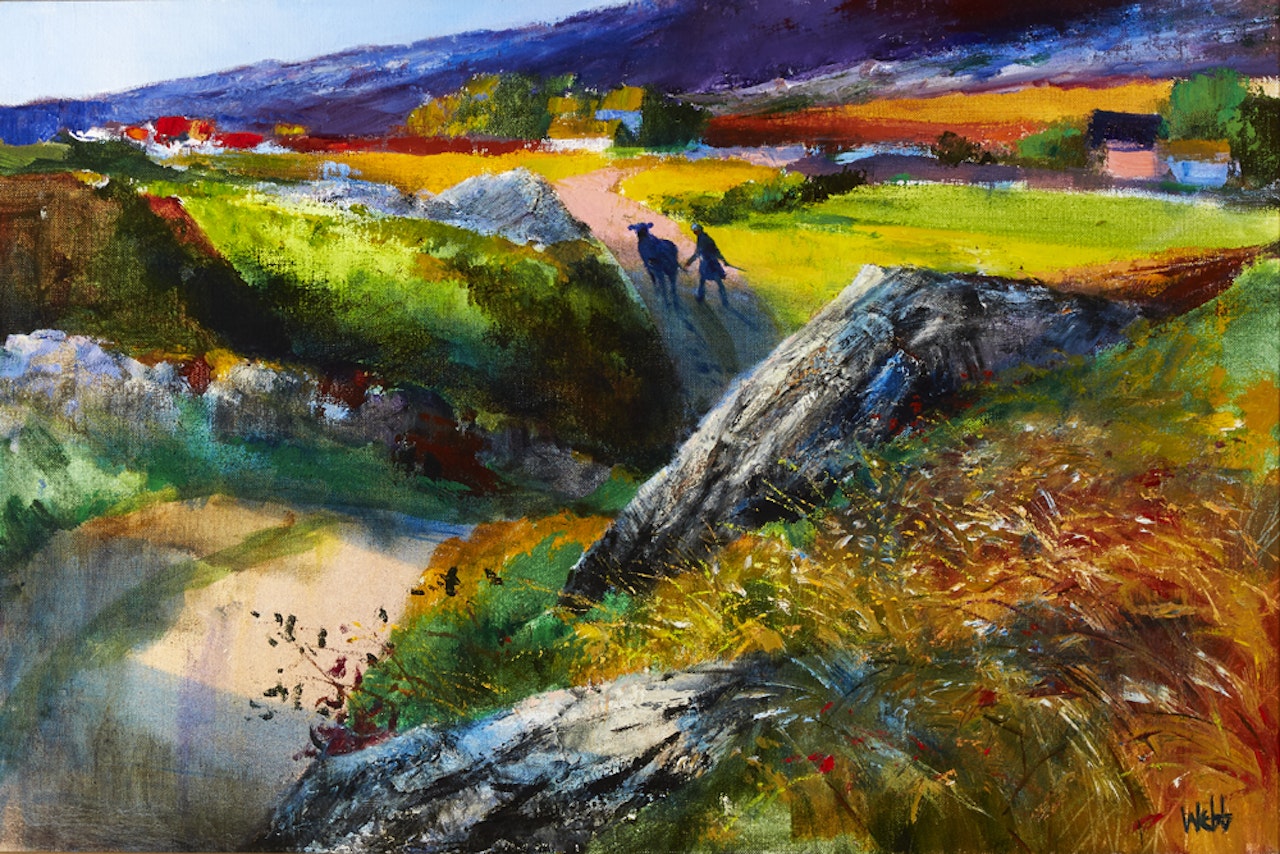 ROAD TO ROUNDSTONE, COUNTY GALWAY by Kenneth Webb