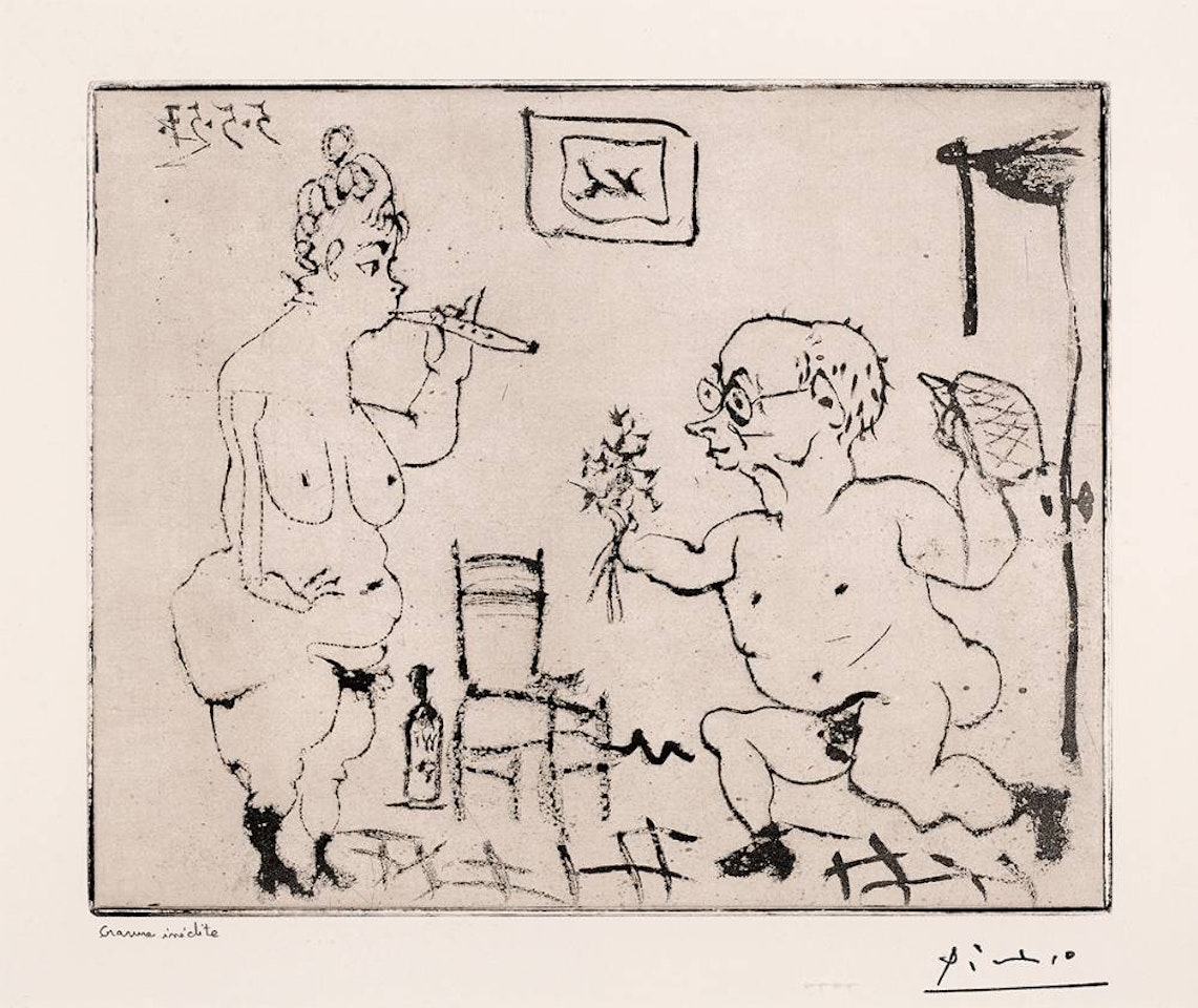 HISTOIRE DE SABARTÉS ET DE SA VOISINE: "VOICI QUELQUES FLEURS..." by Pablo Picasso