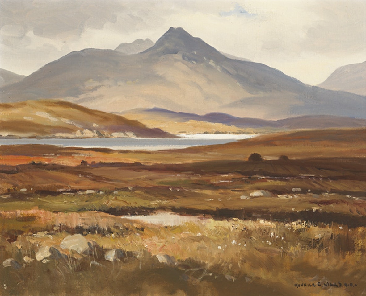 WESTERN LANDSCAPE, BEN LETTERY, CONNEMARA by Maurice Canning Wilks