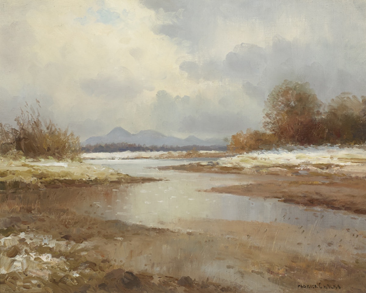 WINTER EVENING, STRANGFORD LOUGH, COUNTY DOWN by Maurice Canning Wilks