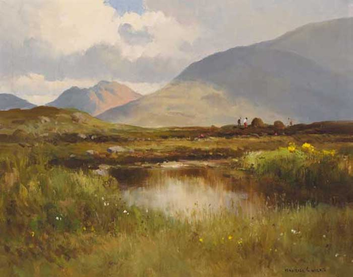 ENTRANCE TO INAGH VALLEY, CONNEMARA by Maurice Canning Wilks