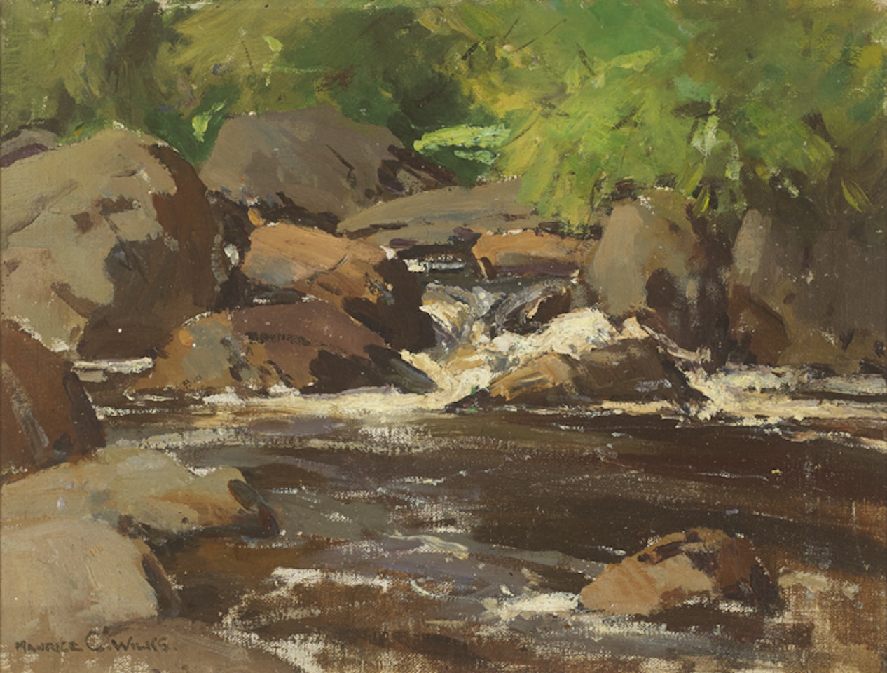 RIVER SCENE by Maurice Canning Wilks