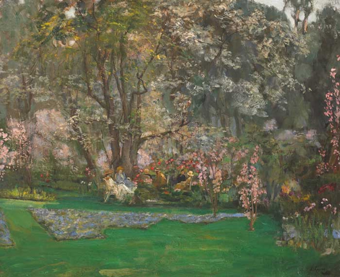 SPRING IN A RIVIERA GARDEN by John Lavery