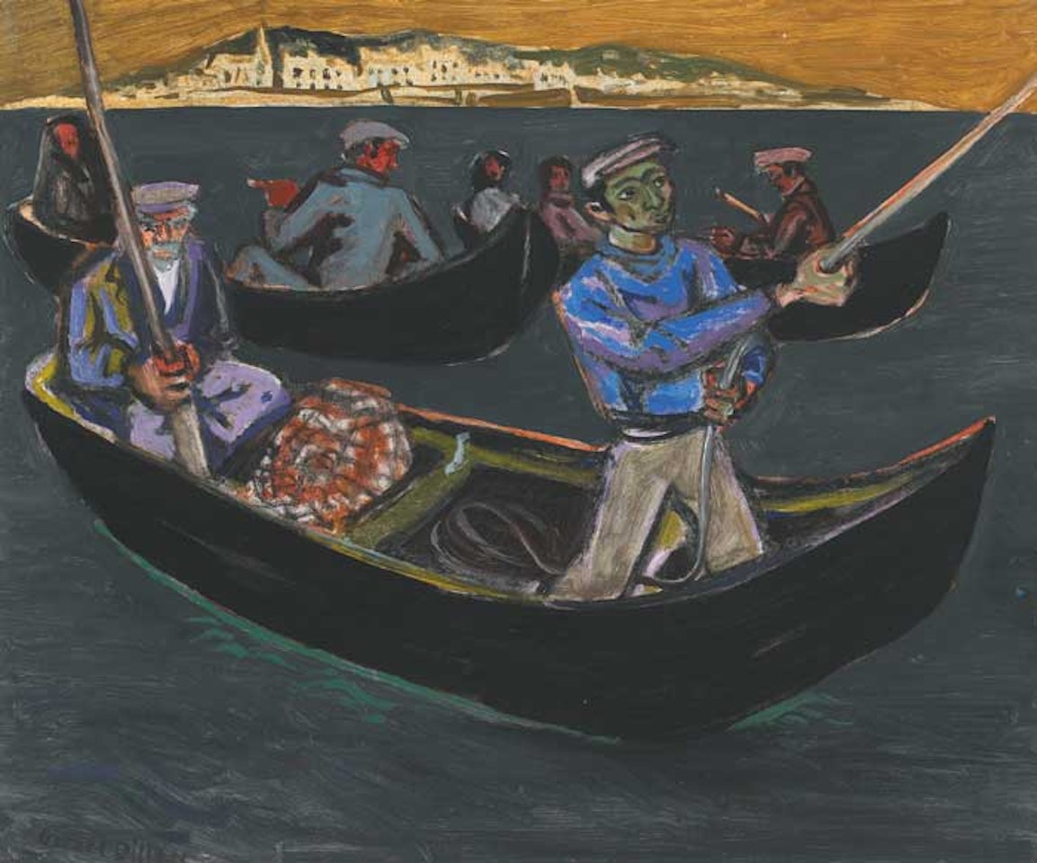 CURRACHS OFF ROUNDSTONE by Gerard Dillon