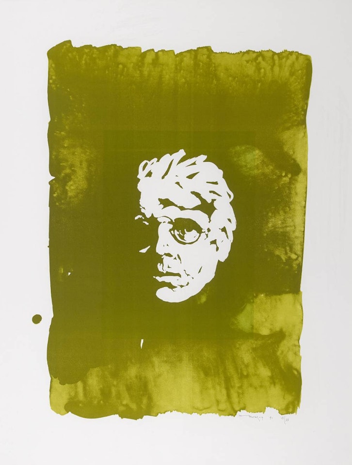 HEAD OF W. B. YEATS (GREEN) by Louis Le Brocquy