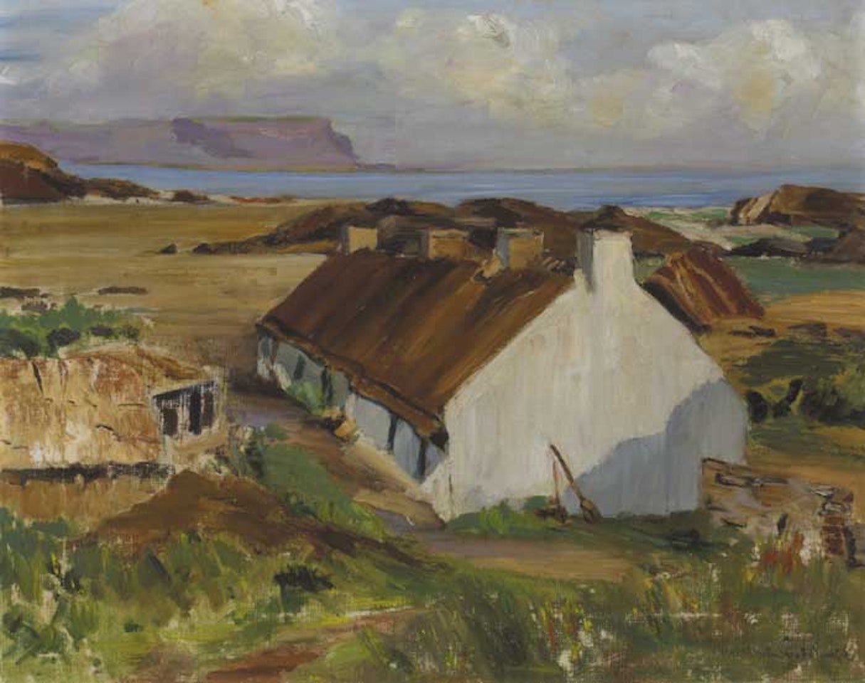 ROW OF COTTAGES ON THE ANTRIM COAST by Maurice Canning Wilks