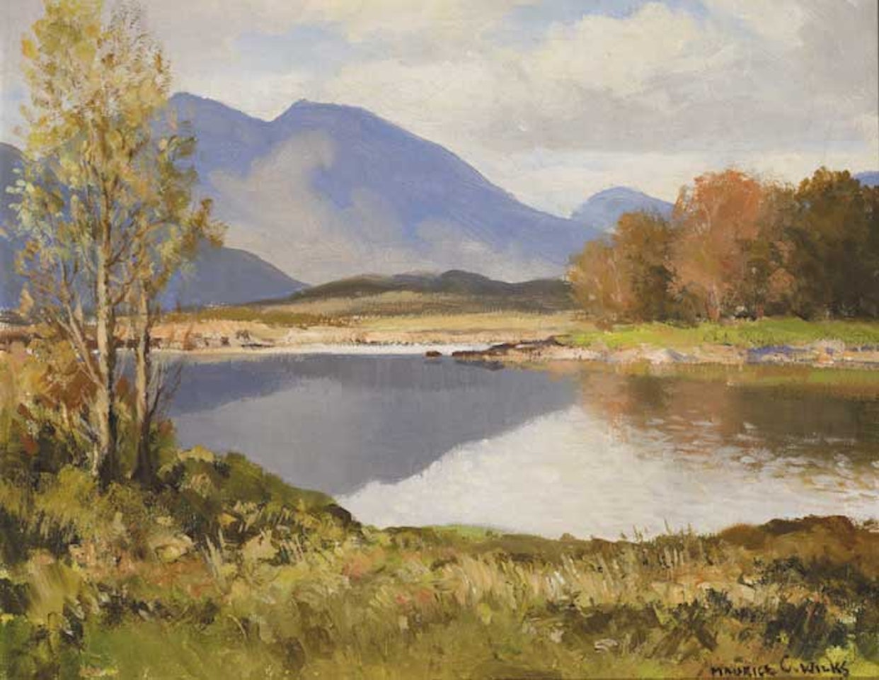 AT BALLYNAHINCH, CONNEMARA by Maurice Canning Wilks
