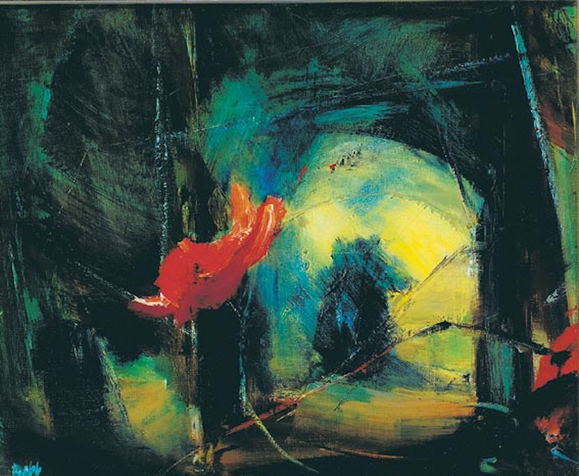 POPPIES IN A LANDSCAPE by Kenneth Webb