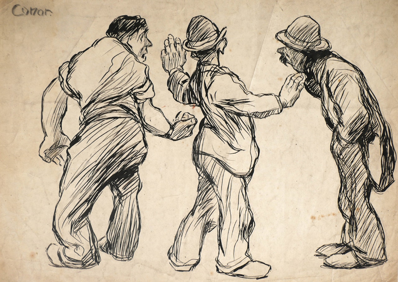 THREE FIGURES by William Conor