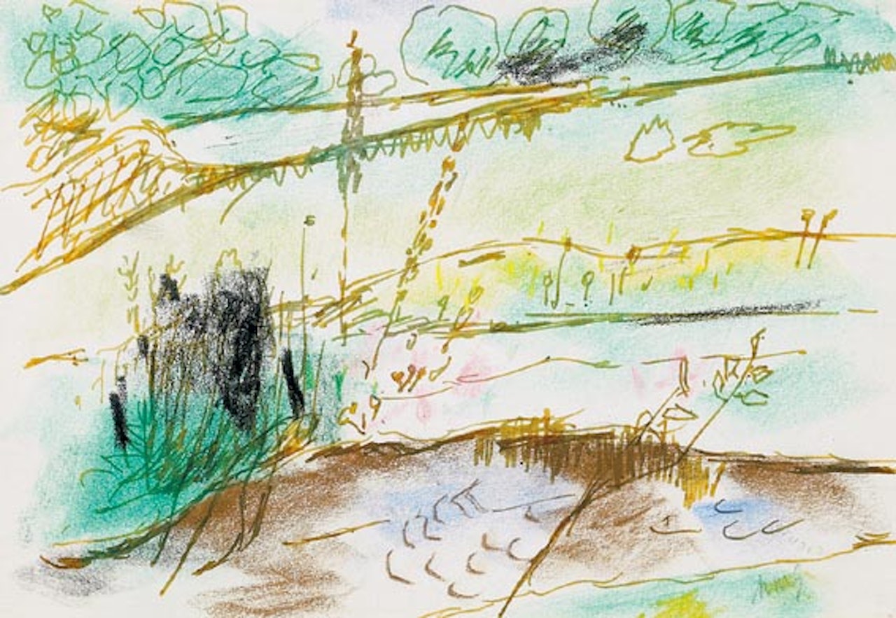 GARDEN LANDSCAPE WITH POND by Norah McGuinness