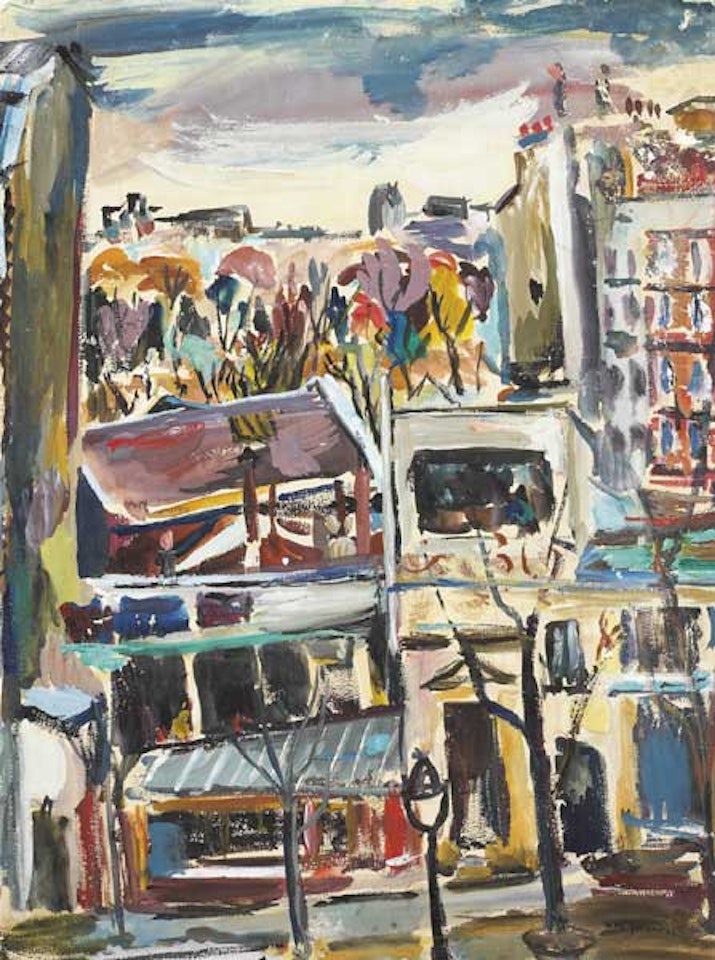 STREET SCENE FROM A WINDOW by Norah McGuinness