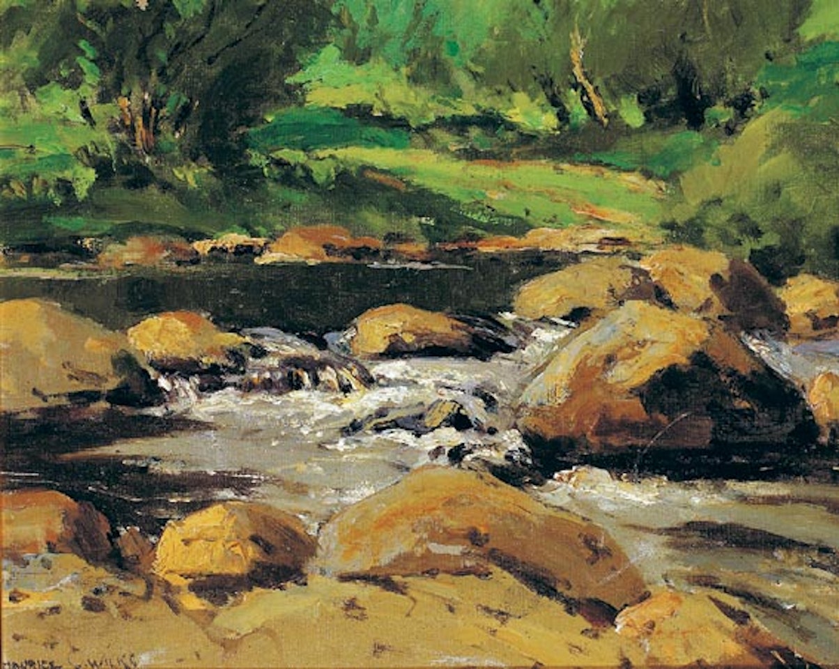 SALMON POOL, GLENDUN, COUNTY ANTRIM by Maurice Canning Wilks