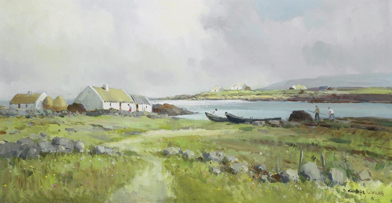 GALWAY LANDSCAPE ON WEST COAST CONNEMARA by Maurice Canning Wilks