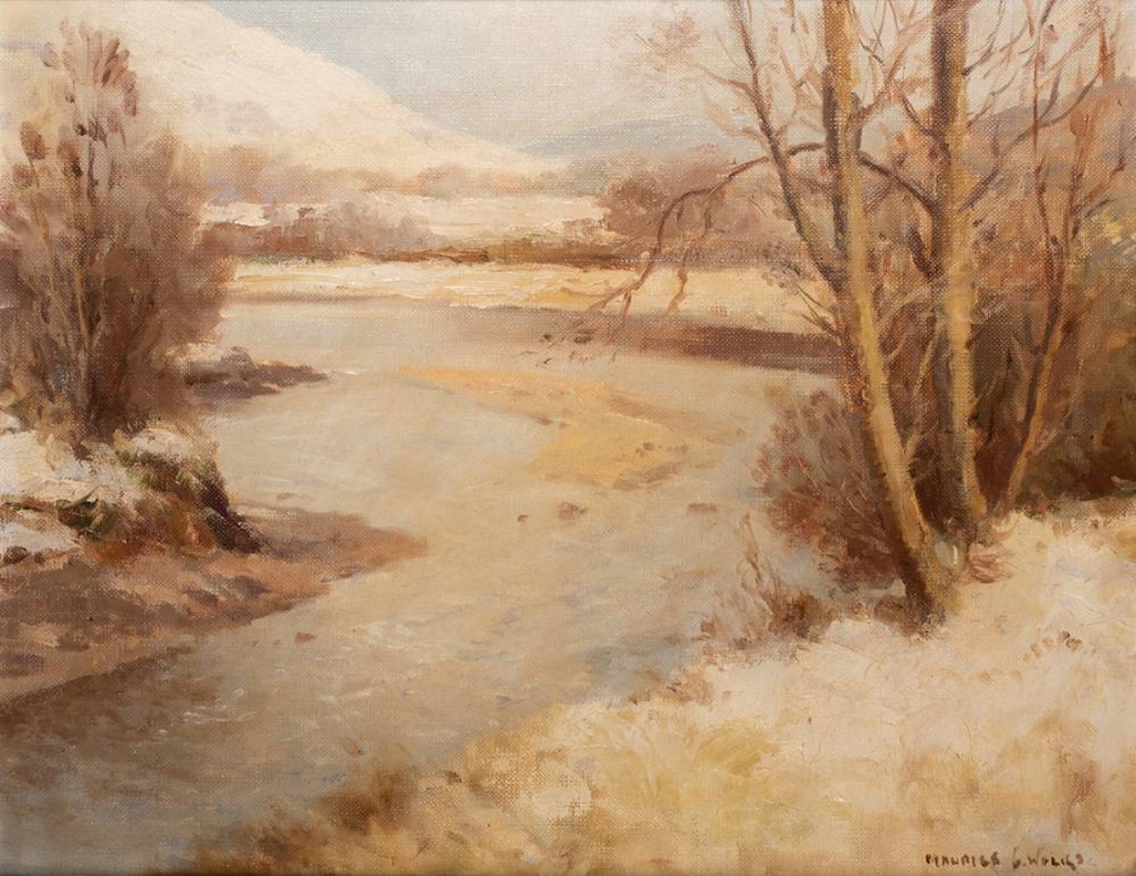 SNOW IN GLENDUN, COUNTY ANTRIM by Maurice Canning Wilks