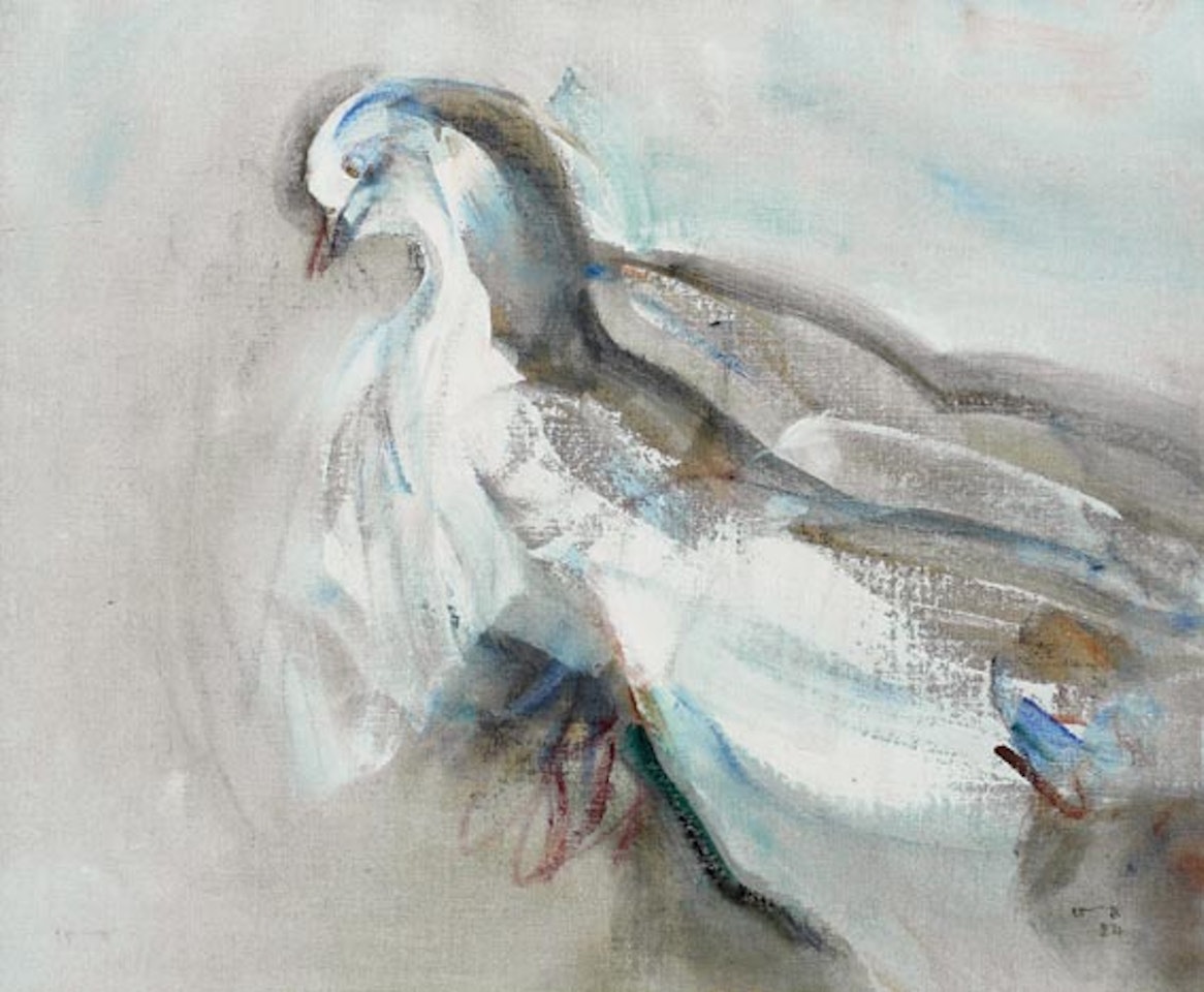 WOUNDED PIGEON by Louis Le Brocquy