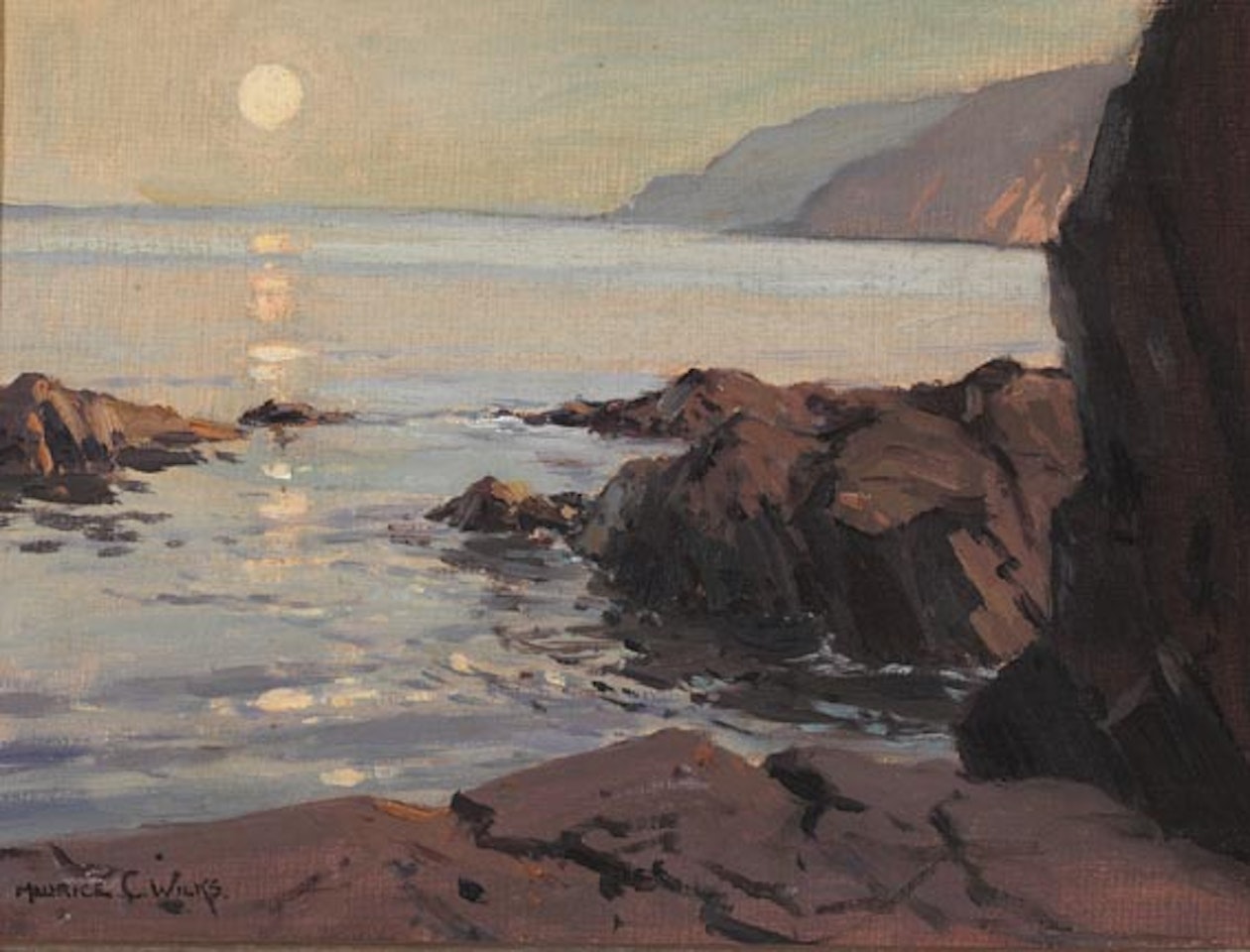 AUGUST EVENING, CUSHENDUN, COUNTY ANTRIM by Maurice Canning Wilks