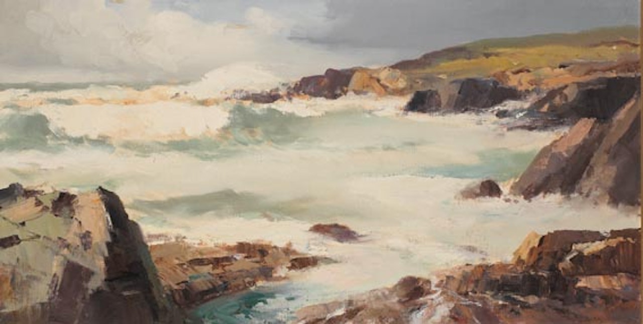 AFTER THE STORM, ATALNTIC DRIVE, COUNTY DONEGAL by Maurice Canning Wilks