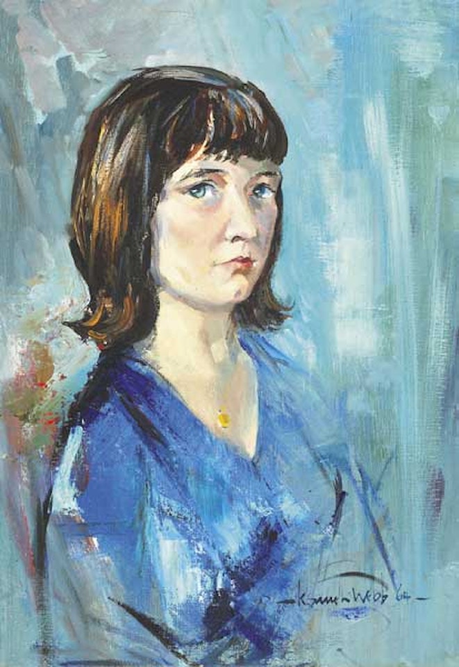 GIRL IN BLUE DRESS by Kenneth Webb