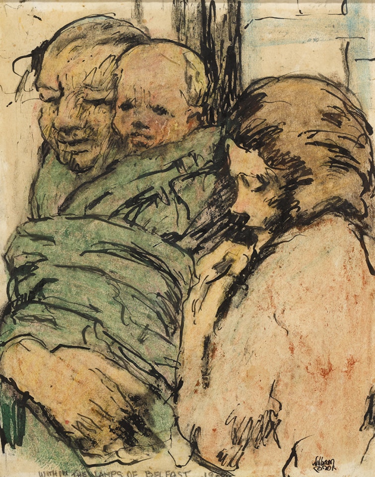 WITHIN THE LAMPS OF BELFAST by William Conor