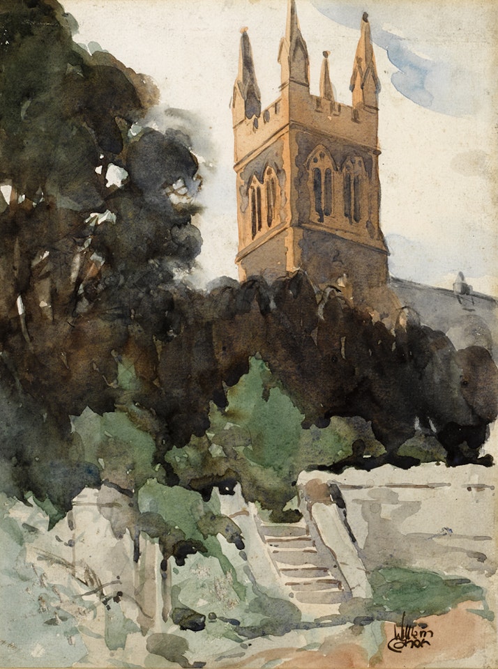VIEW OF CHURCH TOWER by William Conor