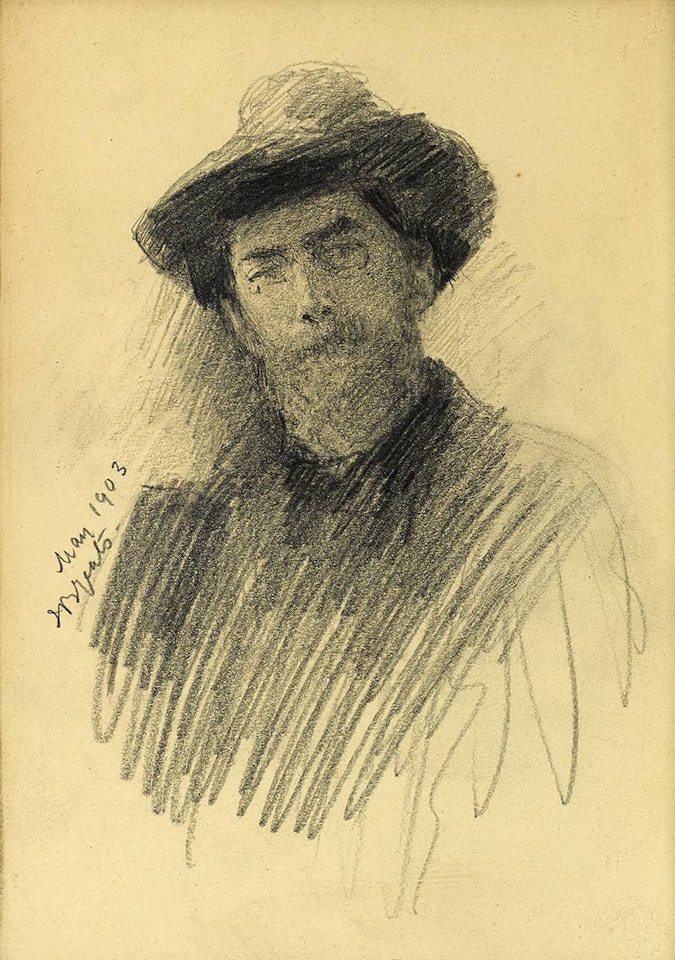 PORTRAIT SKETCH OF GEORGE RUSSELL "AE" by John Butler Yeats