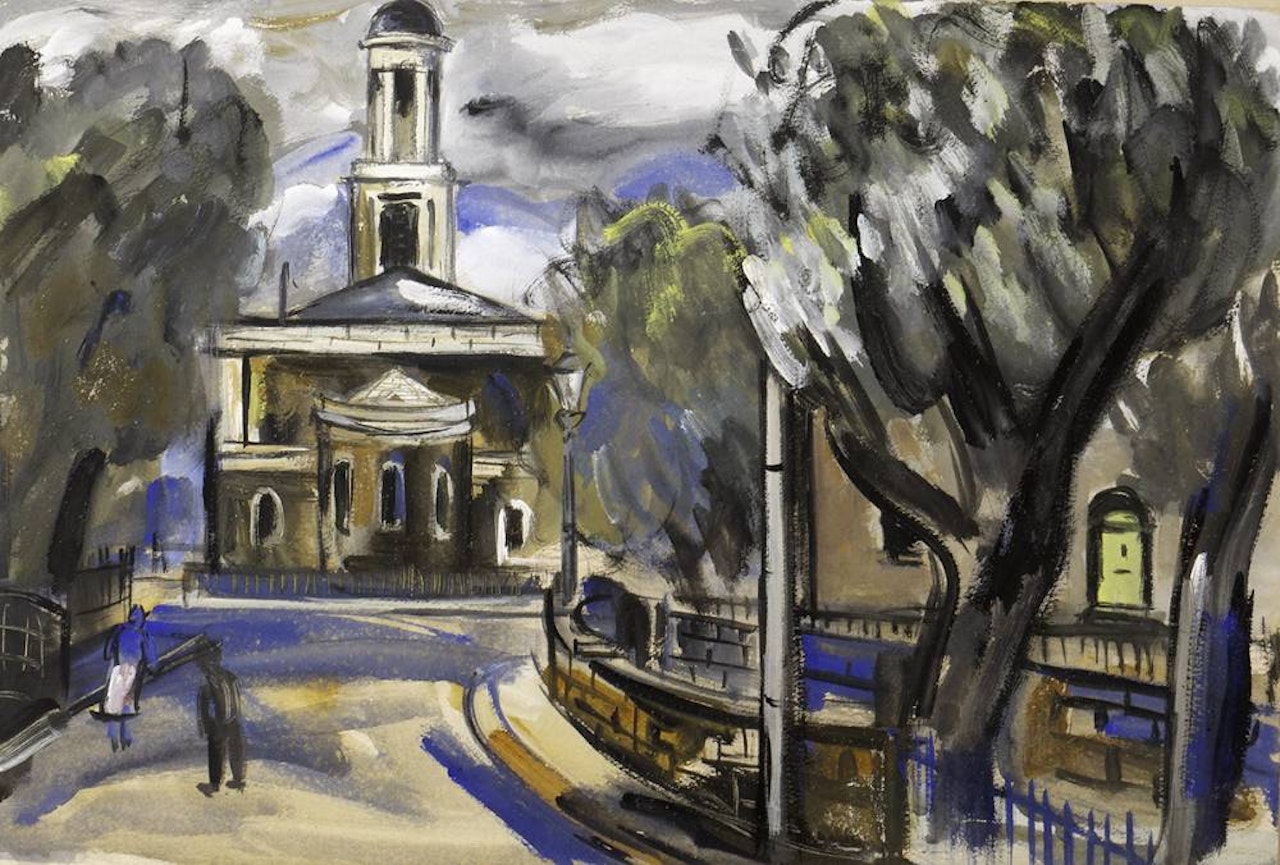 ST. STEPHEN"S CHURCH (THE PEPPERCANISTER), MOUNT STREET, DUBLIN by Norah McGuinness