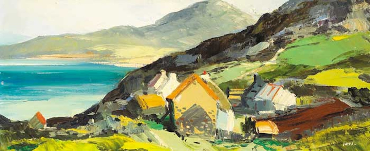 COTTAGES, ATLANTIC DRIVE, DONEGAL by Kenneth Webb