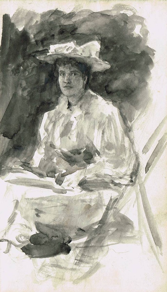 LILY SEATED IN A GARDEN by John Butler Yeats