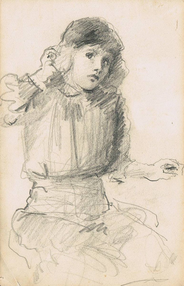 GIRL WITH SEASHELL by John Butler Yeats
