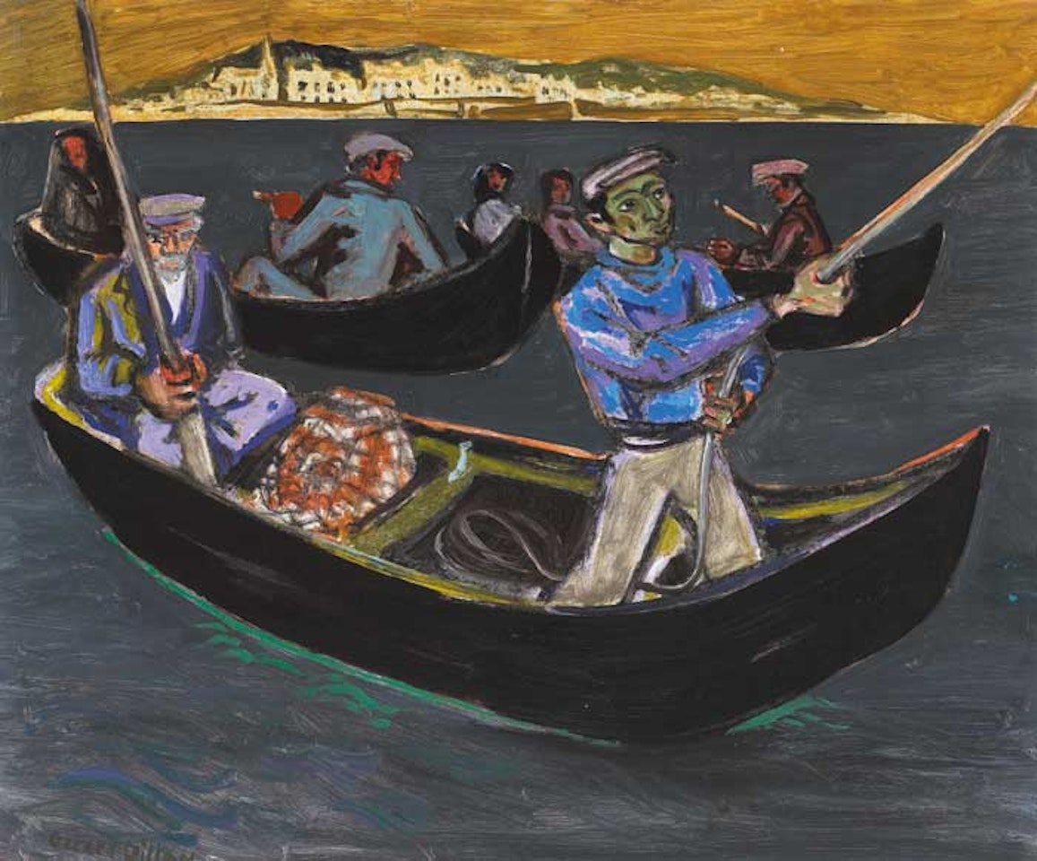 CURRACHS OFF ROUNDSTONE by Gerard Dillon