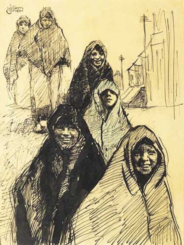 IN THE MORNING (MILL GIRLS GOING TO WORK) by William Conor