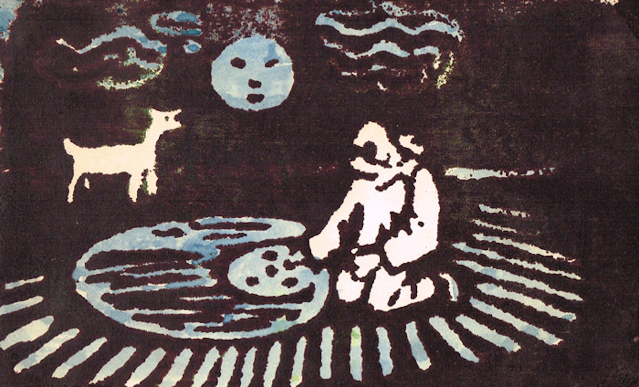 PIERROT CHRISTMAS CARD by Gerard Dillon