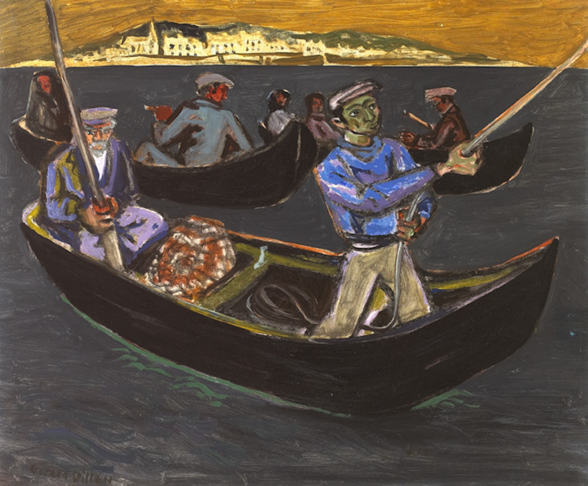 CURRACHS OFF ROUNDSTONE by Gerard Dillon